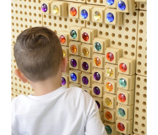 MASTERKIDZ Akrylowe Kolorowe Diamenciki Do Tablicy Naukowej STEM 72 Sztuki