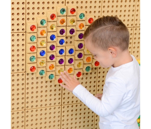 MASTERKIDZ Akrylowe Kolorowe Diamenciki Do Tablicy Naukowej STEM 72 Sztuki