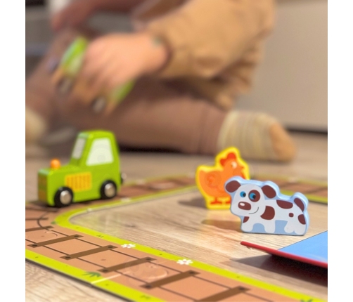 TOOKY TOY Drewniana Farma w Walizce Figurki Pojazdy