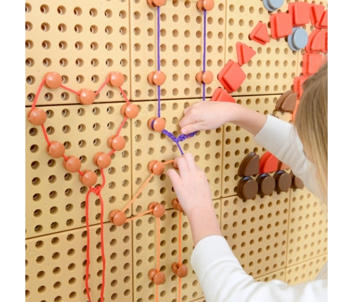 MASTERKIDZ Zestaw Kołeczki i Sznurki - Do Tablicy Naukowo-Kreatywnej STEM