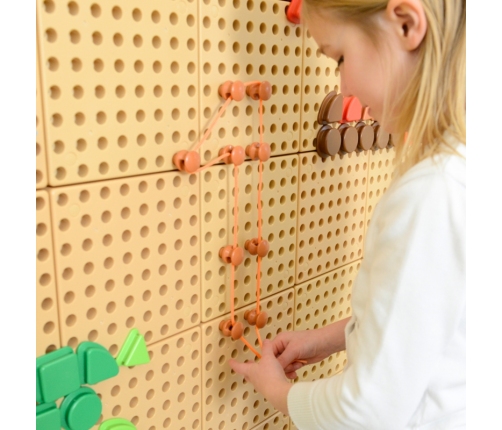 MASTERKIDZ Zestaw Kołeczki i Sznurki - Do Tablicy Naukowo-Kreatywnej STEM