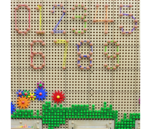 MASTERKIDZ Zestaw Kołeczki i Sznurki - Do Tablicy Naukowo-Kreatywnej STEM