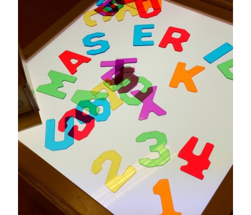 MASTERKIDZ Przezroczyste Cyfry i Litery 38 szt. Montessori