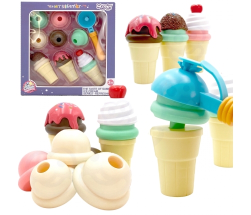 WOOPIE Zestaw do Robienia Lodów Układanka Lodziarnia 15 el.