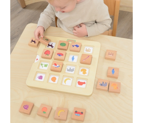 MASTERKIDZ Gra Dopasuj Cienie Łączenie w Pary Rozpoznawanie Przedmiotów Montessori