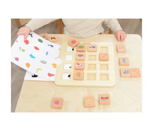 MASTERKIDZ Gra Dopasuj Cienie Łączenie w Pary Rozpoznawanie Przedmiotów Montessori