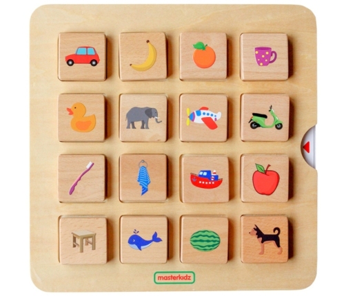 MASTERKIDZ Gra Dopasuj Cienie Łączenie w Pary Rozpoznawanie Przedmiotów Montessori