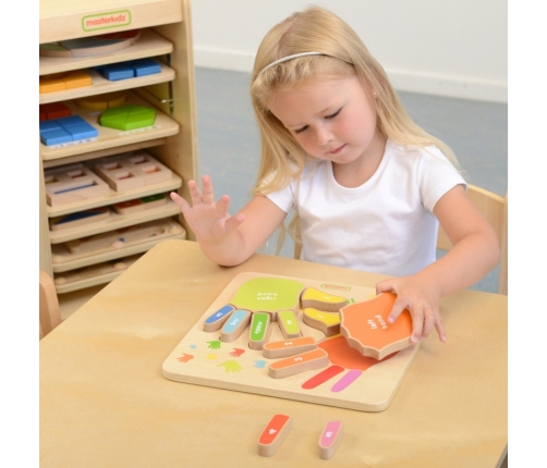 MASTERKIDZ Edukacyjna Tabliczka Drewniana Liczenie Na Palcach