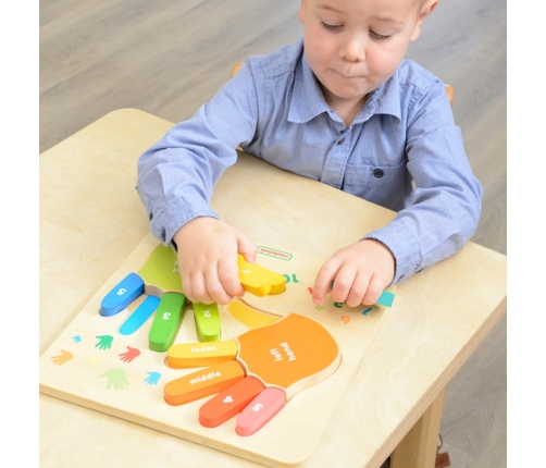 MASTERKIDZ Edukacyjna Tabliczka Drewniana Liczenie Na Palcach