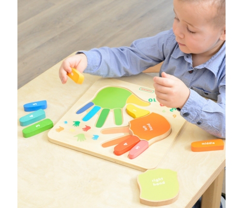 MASTERKIDZ Edukacyjna Tabliczka Drewniana Liczenie Na Palcach