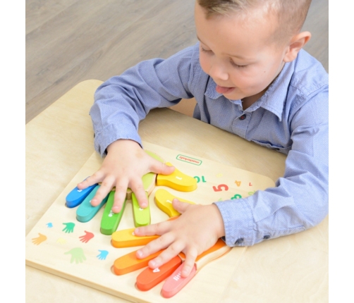MASTERKIDZ Edukacyjna Tabliczka Drewniana Liczenie Na Palcach