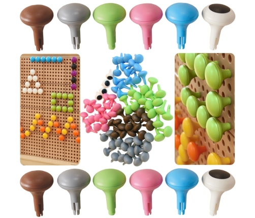 MASTERKIDZ Kolorowe Kołeczki Jumbo do Tablicy STEM 64 Szt. - 6 Kolorów