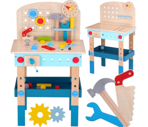 TOOKY TOY Drewniany Stół Do Majsterkowania Warsztat