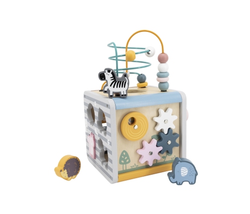 VIGA PolarB Activity Box Drewniane Edukacyjne Centrum Gier 5w1 kostka