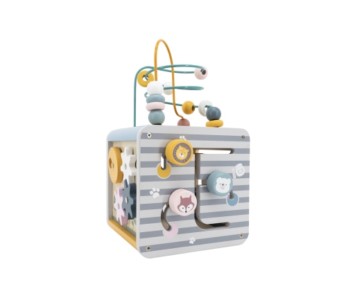 VIGA PolarB Activity Box Drewniane Edukacyjne Centrum Gier 5w1 kostka