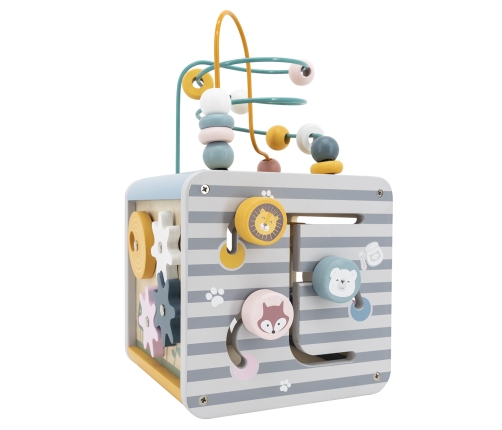 VIGA PolarB Activity Box Drewniane Edukacyjne Centrum Gier 5w1 kostka