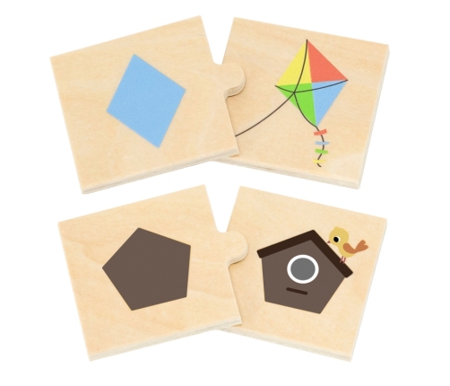 VIGA Zestaw Puzzle Łączenie Kształtów i Przedmiotów