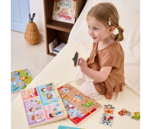 VIGA Puzzle Dźwiękowe Dopasuj Codzienne Aktywności