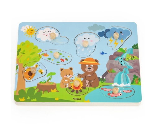 VIGA Puzzle Dźwiękowe Odkrywamy Naturę