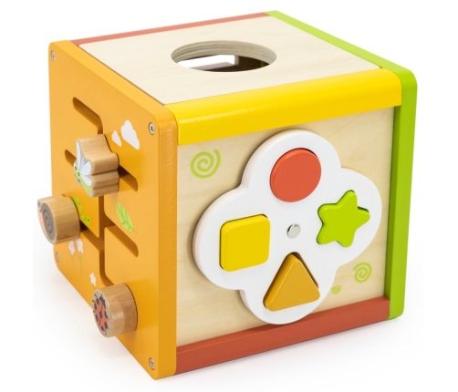 VIGA Drewniana Kostka Edukacyjna 5w1