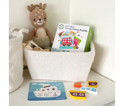 WOOPIE GREEN Układanka Drewniana Klocki Pojazdy Montessori FSC