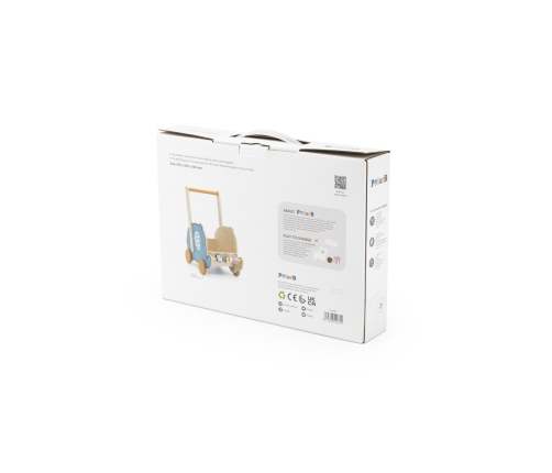 VIGA PolarB Drewniany Wózek 2w1 Chodzik Pchacz Słonik