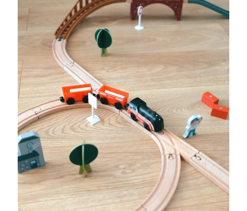 WOOPIE Lokomotywa Elektryczna Pociąg Wagony na Magnes