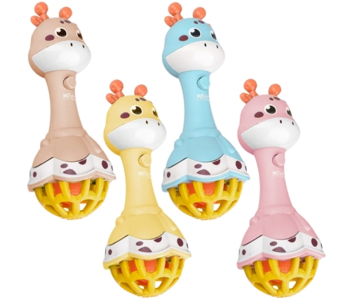 WOOPIE BABY Grzechotka Żyrafka Sensoryczna Gryzak z Muzyką Montessori 1 szt.
