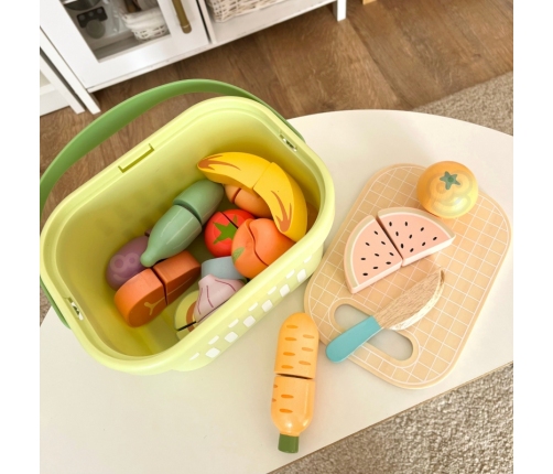 TOOKY TOY Drewniany Zestaw Żywność Warzywa Owoce
