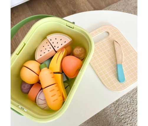 TOOKY TOY Drewniany Zestaw Żywność Warzywa Owoce