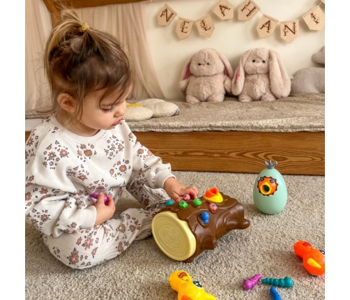 WOOPIE Gra Zręcznościowa Złap Robaczka + Skarbonka Wańka Wstańka Jajko