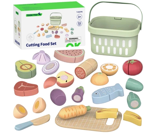 TOOKY TOY Drewniany Zestaw Żywność Warzywa Owoce