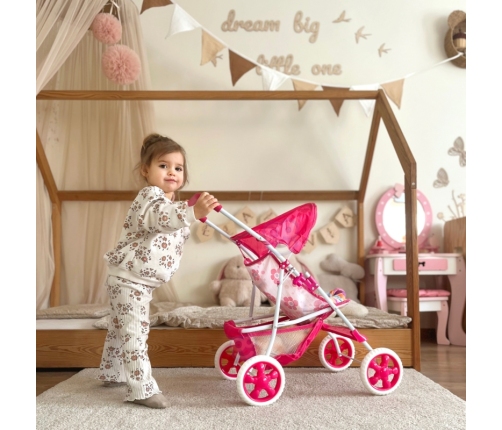 WOOPIE ROYAL Wózek dla Lalek Spacerówka w Kwiaty