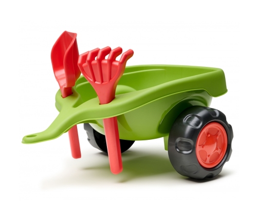 FALK Jeździk Claas 470 Arion Zielony z Przyczepką + Zestaw do piasku