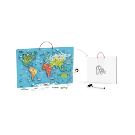 Viga 2w1 Tablica Edukacyjna z Magnetyczną Mapą Świata Montessori Viga 2w1 Tablica Edukacyjna z Magnetyczną Mapą Świata Montessori