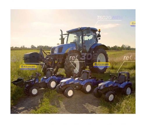 FALK Traktor na Pedały New Holland Duży z Przyczepką od 3 lat