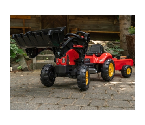 Трактор с педалями с ковшом и прицепом FALK Supercharger