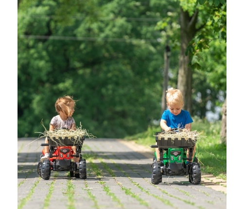 Трактор с педалями с ковшом и прицепом FALK Supercharger