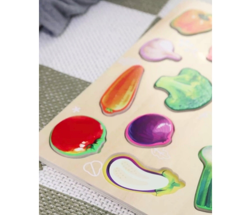 Drewniana Układanka Montessori Warzyw