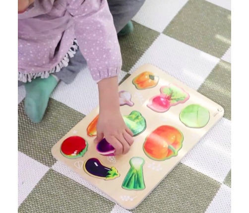Drewniana Układanka Montessori Warzyw