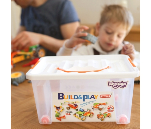 WOOPIE Zestaw Klocki Konstrukcyjne Pojazdy STEM 163 el.