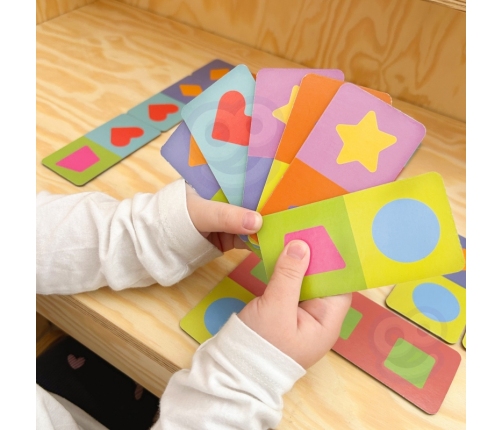 WOOPIE Gra Edukacyjna Transport Zwierzęta Puzzle Domino Montessori