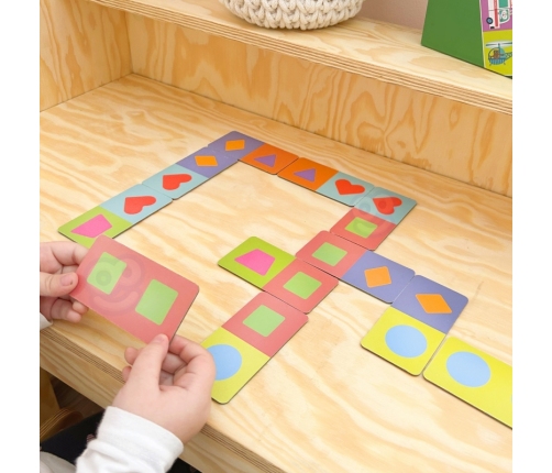 WOOPIE Gra Edukacyjna Transport Zwierzęta Puzzle Domino Montessori