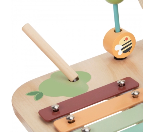 WOOPIE GREEN Drewniany Stolik Edukacyjny Muzyczny Labirynt Sensoryczny 5W1