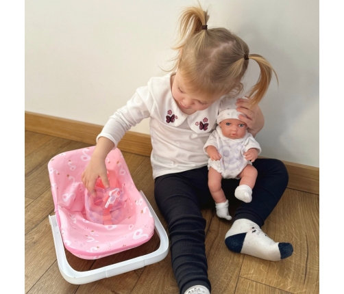 WOOPIE ROYAL Zestaw Lalka Bobas 30,5 cm + Nosidełko Różowe