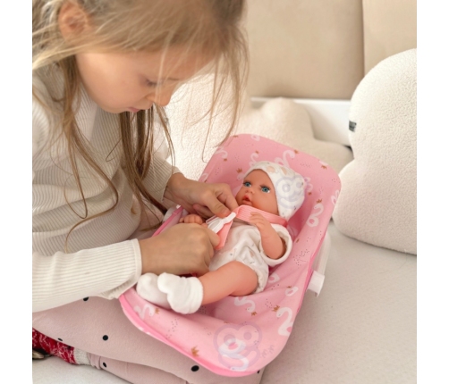 WOOPIE ROYAL Zestaw Lalka Bobas 30,5 cm + Nosidełko Różowe