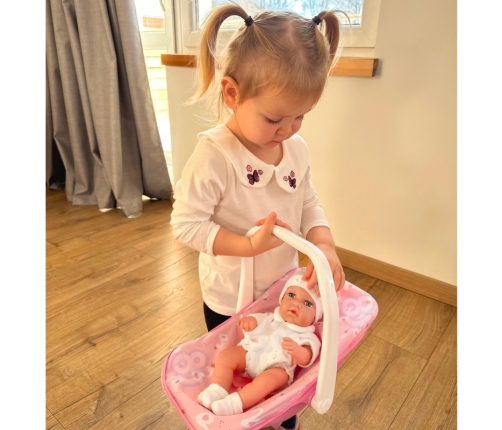 WOOPIE ROYAL Zestaw Lalka Bobas 30,5 cm + Nosidełko Różowe