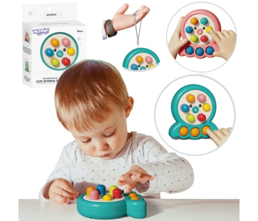 WOOPIE Gra Zręcznościowa Wbijanka Kreta Sznurek Ośmiornica Zielony 2w1