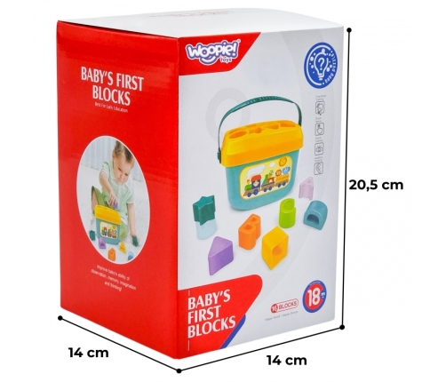 WOOPIE BABY Sorter 2w1 Skrzynka Walizka + Nauka Alfabetu i Kształtów