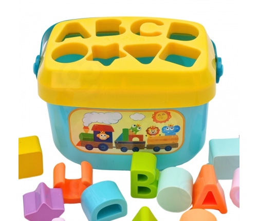 WOOPIE BABY Sorter 2w1 Skrzynka Walizka + Nauka Alfabetu i Kształtów